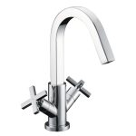 Смеситель для раковины WasserKraft Weser хром двухвентильный (7803)