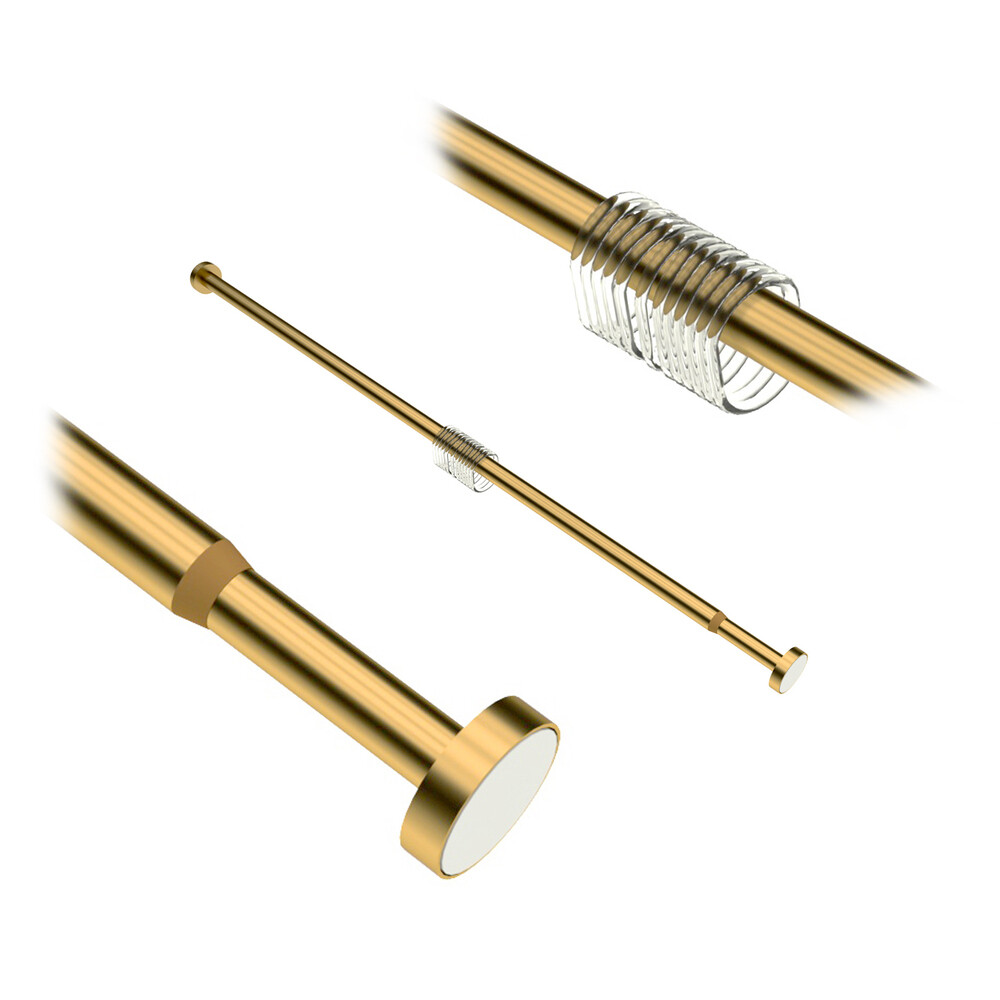 original-938.jpg Карниз для ванной 110-200 см телескопический прямой алюминий золото — изображение 1