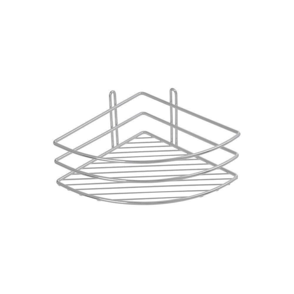 original-9447.jpg Полка для ванной Fixsen Муар угловая 275х200х104 мм металл серая (710-1) — изображение 1