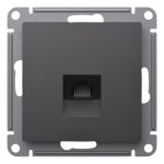Розетка компьютерная Systeme Electric AtlasDesign встраиваемая базальт RJ45 (ATN001483)