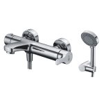 Смеситель для ванны WasserKraft Berkel хром однорычажный с коротким изливом с лейкой (4801)