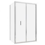 Душевой уголок Abber Sonnenstrand хром 100х85х195 см прямоугольник стекло прозрачное 6 мм (AG07100-S85)