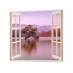 Панель стеновая закаленное стекло для кухни 600х600х4 мм вид из окна