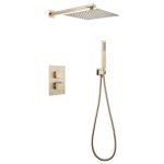 Душевая система Abber Daheim встраиваемая с верхним душем с лейкой со смесителем золото матовое (AF8251G)
