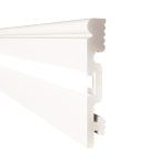 Плинтус экополимер Солид 80х14х2000 мм белый с рассеивателем (1 UHD 17/80CL)