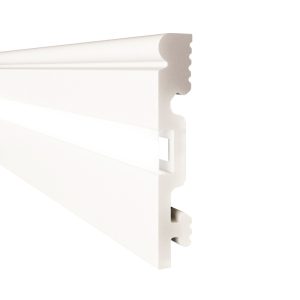 Плинтус экополимер Солид 80х14х2000 мм белый с рассеивателем (1 UHD 17/80CL)